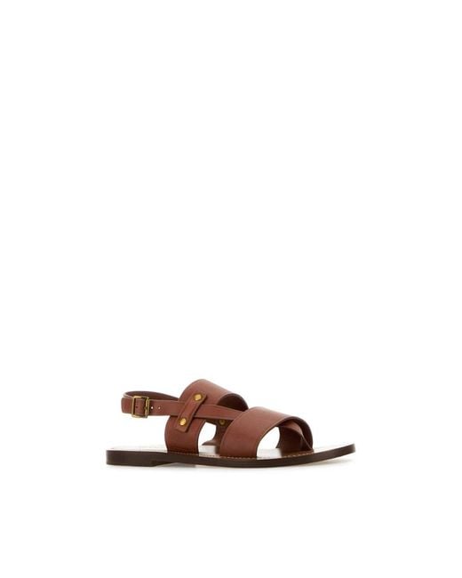 Soeur Brown Flat Sandals