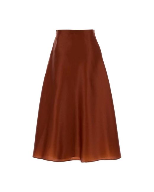 Alberta Ferretti Brown Midi Skirts