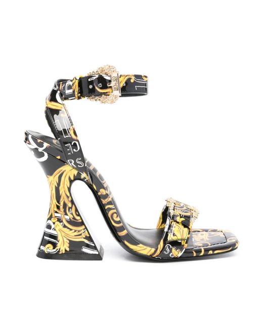 Versace Metallic High Heel Sandals