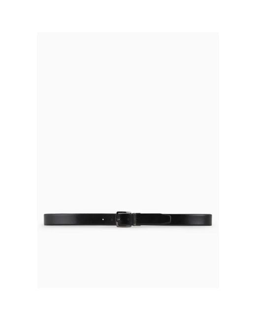 Emporio Armani Black Belts for men