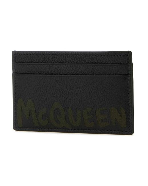 McQueen Lederkartenhalter mit fächern in Black für Herren