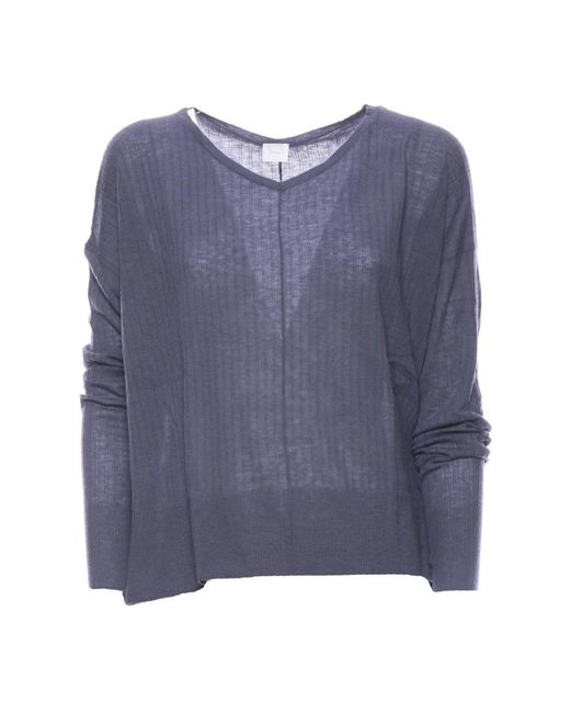 V-Neck Knitwear C.T.Plage en coloris Blue