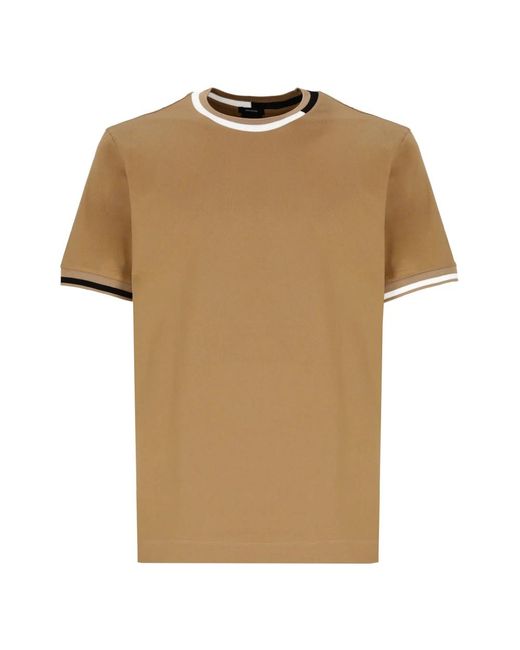 Boss S t-shirt mit kontrastdetails in Brown für Herren