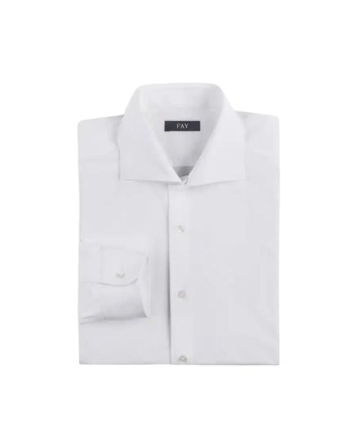 Fay White Formal Shirts for men