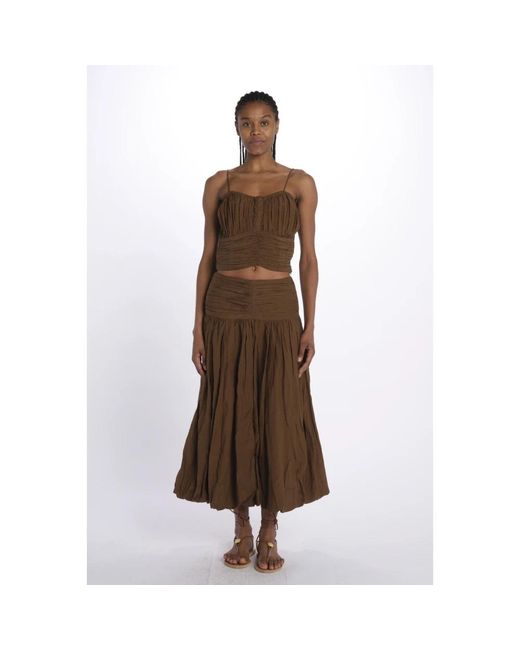 Scarlett Poppies Brown Midi Skirts