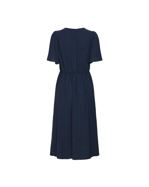 Ichi Blue Midi Dresses