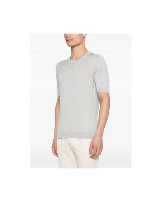 La Fileria White Round-Neck Knitwear for men