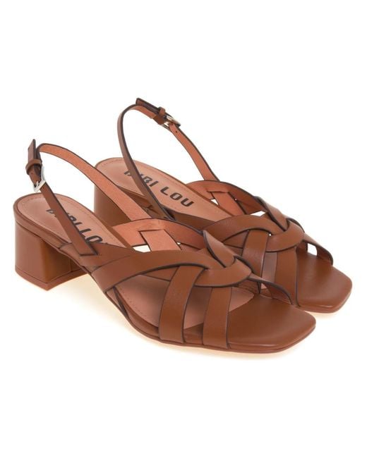 Bibi Lou Brown High Heel Sandals