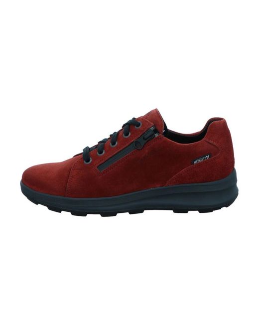 Mephisto Red Rote Freizeit Schnürschuhe Für Damen