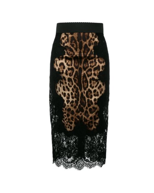 Dolce & Gabbana Black Midi Skirts