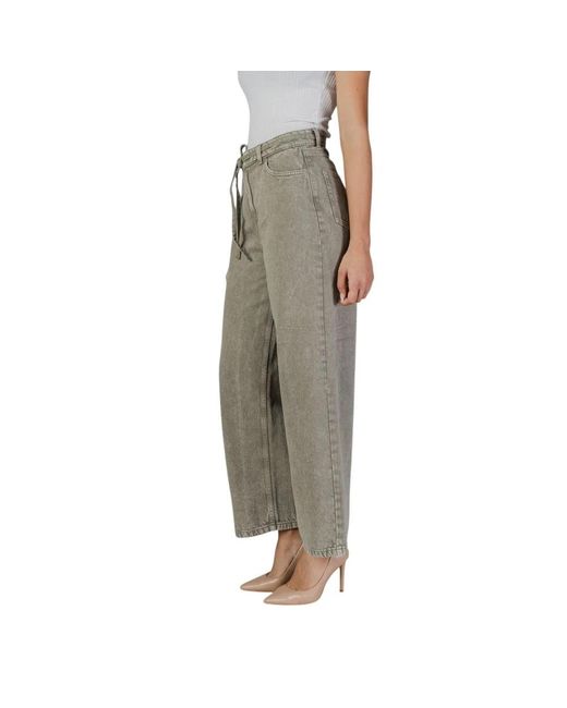 ONLY Groene Katoenen Jeans & Broeken Collectie in het Green