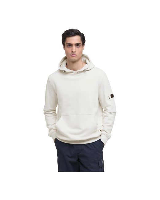 Barbour Hoodies & Sweatvesten ,Wit ,Katoen Ewan Hoodie in het Gray voor heren