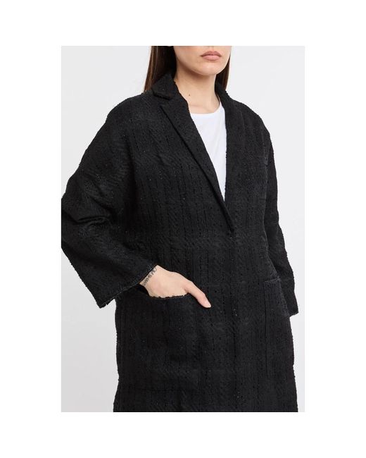 Coats > single-breasted coats Semicouture en coloris Black