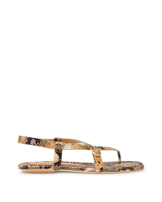 Stuart Weitzman Flat Sandals in het Natural