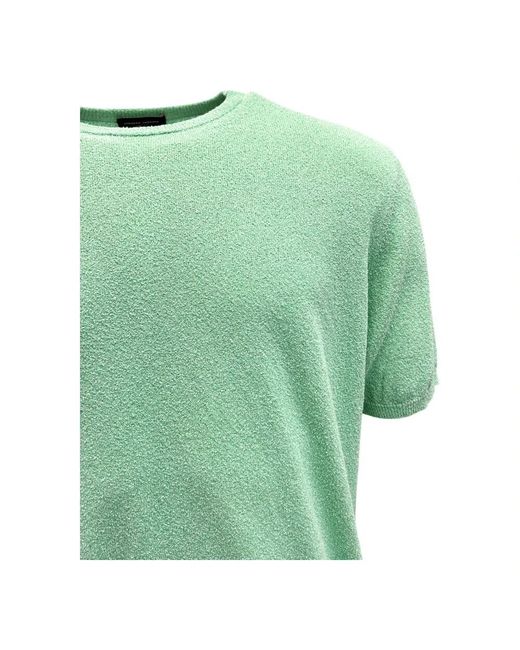 Roberto Collina Mintgrünes Kurzarm-Handtuch-Polo in Green für Herren