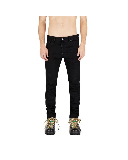 Jeans slim fit uomo neri di DSquared² in Black da Uomo
