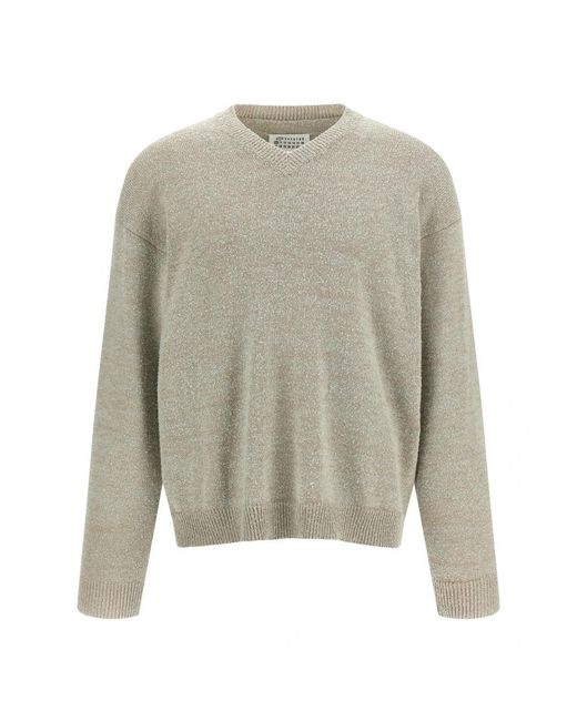 Maison Margiela V-Hals Trui in het Gray voor heren