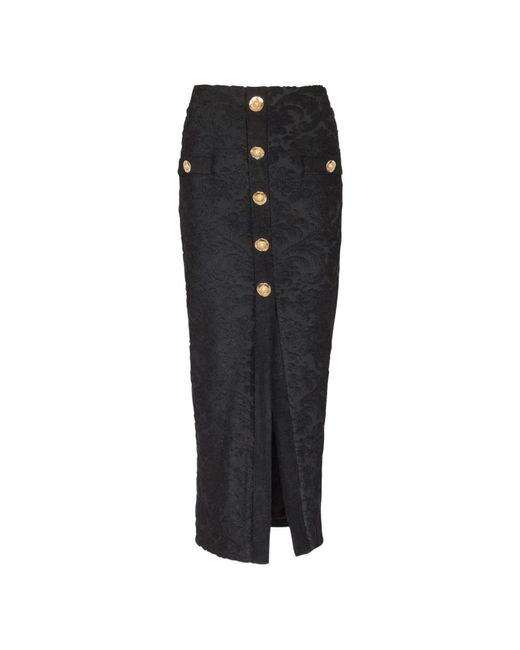 Balmain Black Midi Skirts