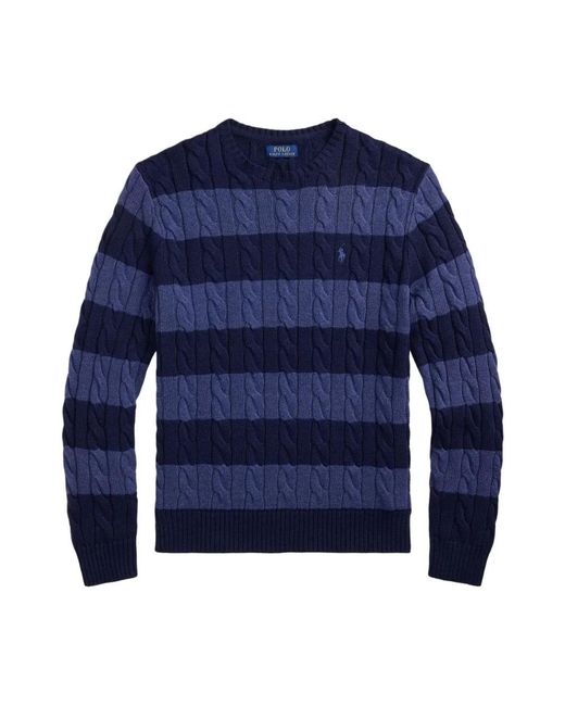 Polo Ralph Lauren Blue Round-Neck Knitwear for men