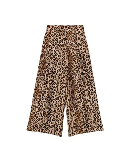 Wide Trousers Alberto Biani de color Brown