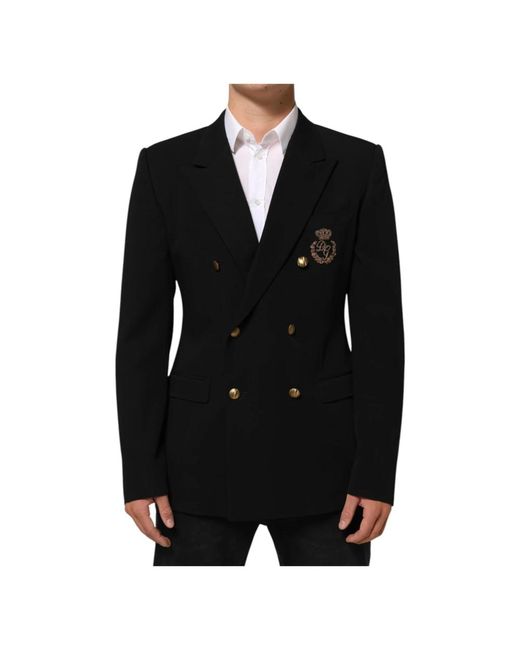 Blazers di Dolce & Gabbana in Black da Uomo
