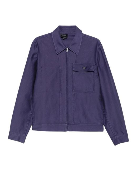 A.P.C. Light Jassen in het Blue voor heren