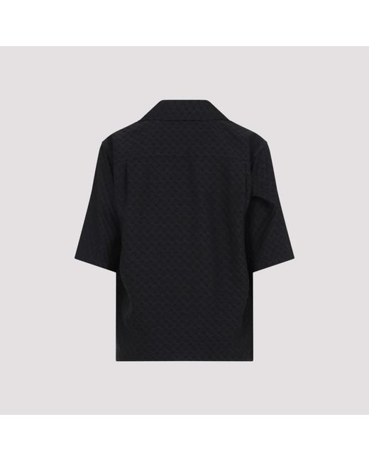 McQueen Black Short Sleeve Shirts for men