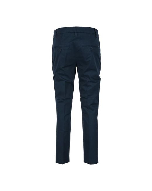 Dondup Blue Slim-Fit Trousers