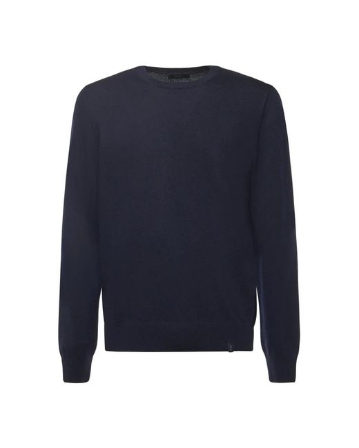 Fay Blue Round-Neck Knitwear for men