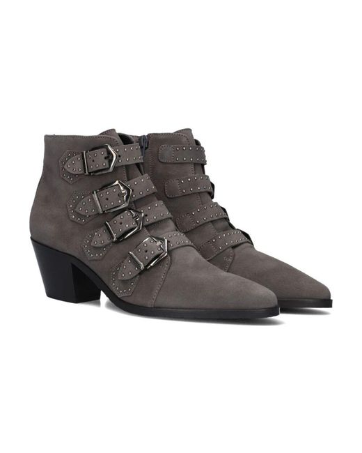 Pertini Brown Graue wildleder stiefeletten stilvolles modell