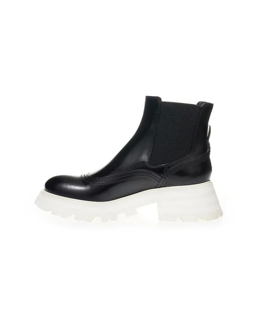 McQueen Black Chelsea Boots