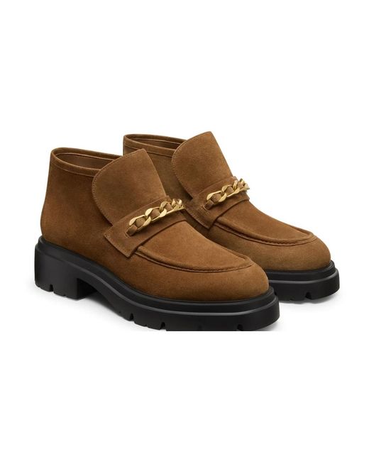 Stuart Weitzman Schoenen ,Bruin ,Leer Soluxe Hudson Chukka in het Brown