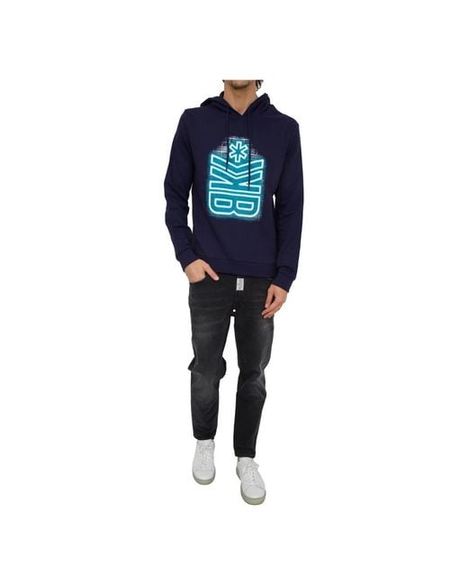 Bikkembergs Blue Hoodies for men