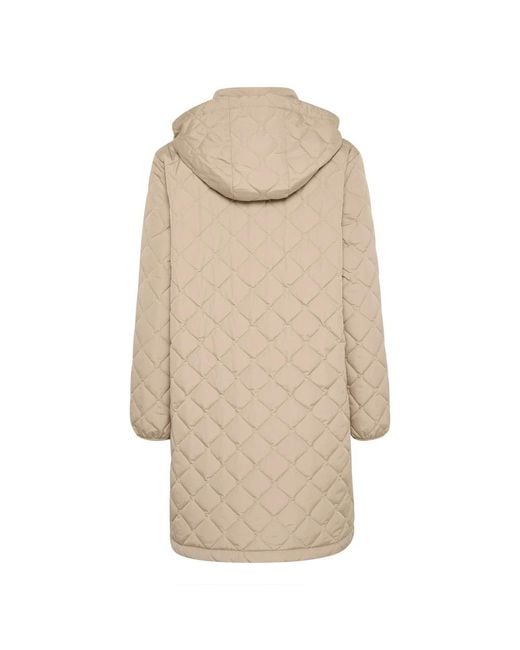 Cream Natural Gepolsterte Jacke Mit Kapuze