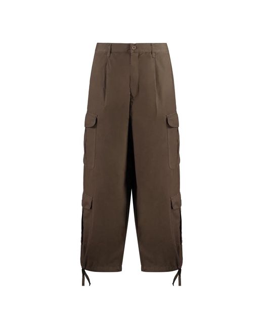Emporio Armani Brown Wide Trousers for men