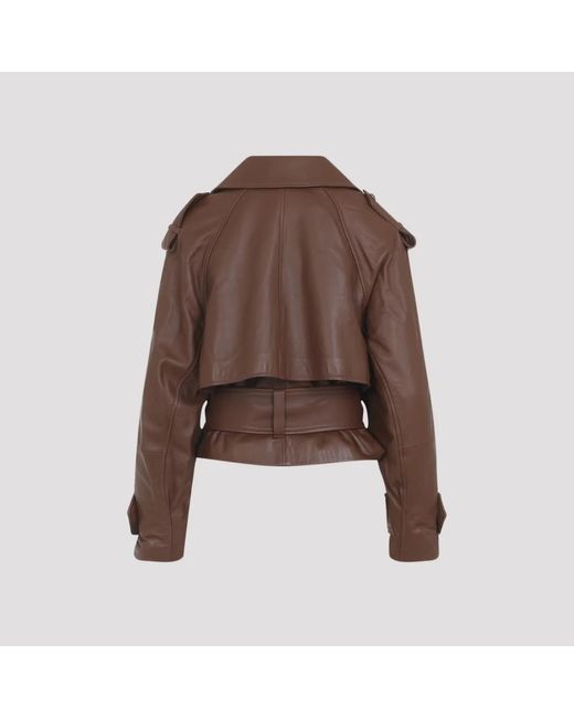 Leather Jackets Zimmermann en coloris Brown