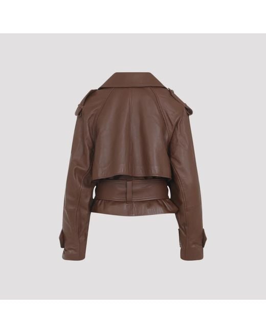 Leather Jackets di Zimmermann in Brown