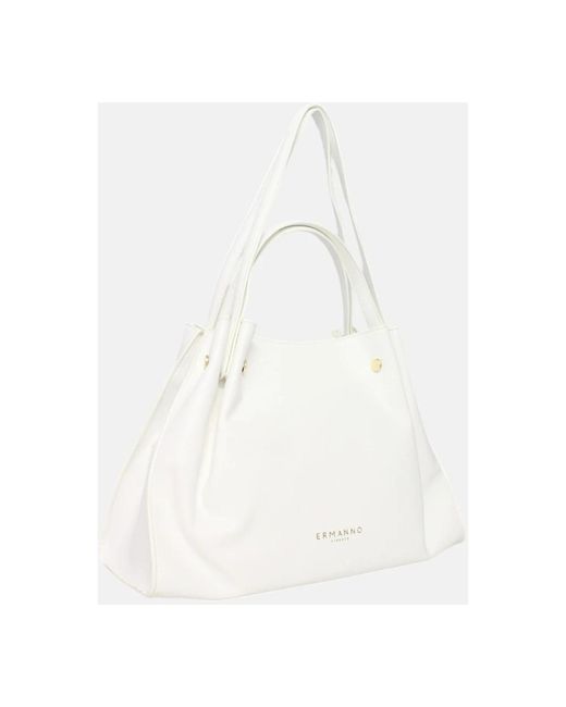 Ermanno Scervino White Eco-Leder Tote Bag