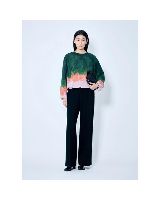 Dries Van Noten Blue Wide Trousers