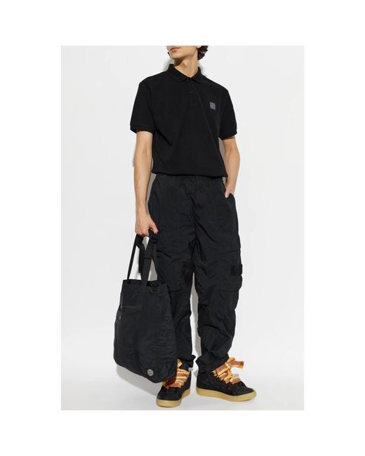 Stone Island Black Polo Shirts for men