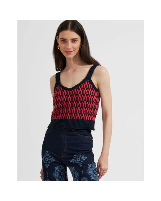 Top LaDoubleJ en coloris Red