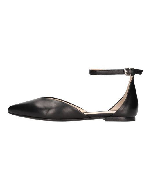 Strategia Black Flache Schuhe Schwarz