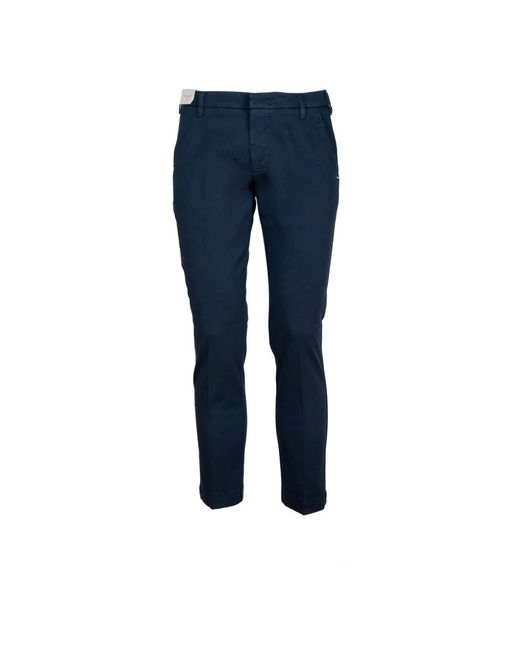 Shorts in gabardina blu con tasche americane di Entre Amis in Blue da Uomo