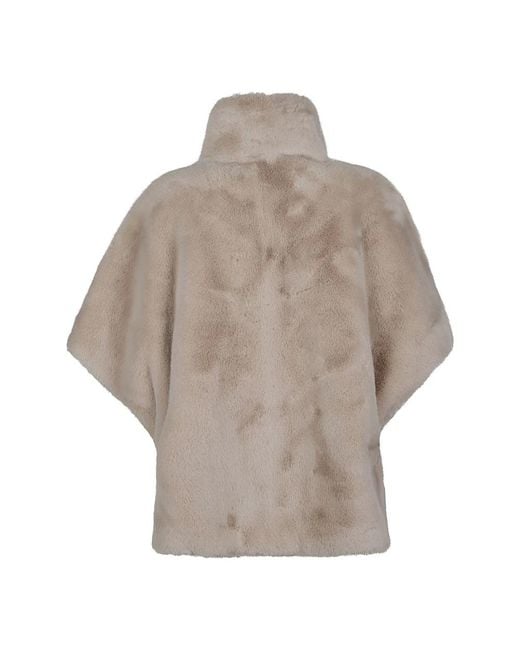 Pinko Gray Faux Fur & Shearling Jackets