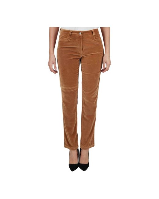 Kiton Brown Straight Trousers