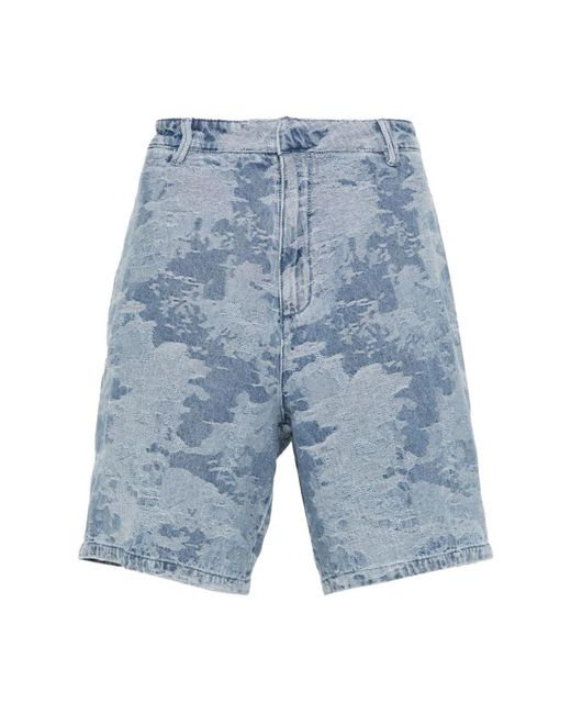 Emporio Armani Blue Denim Shorts for men