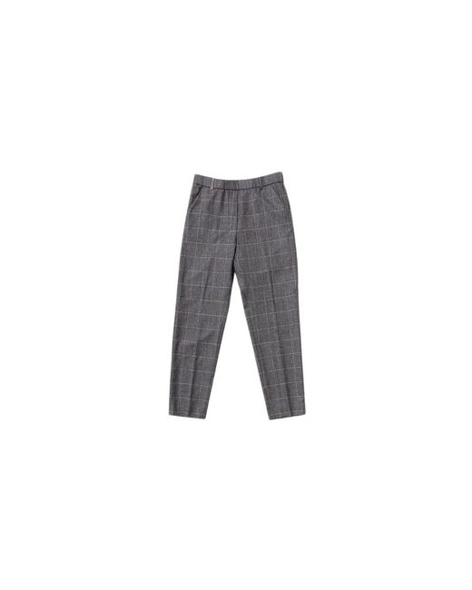 Peserico Gray Straight Trousers