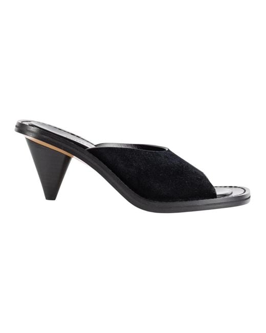 Phoebe Philo Black Heeled Mules