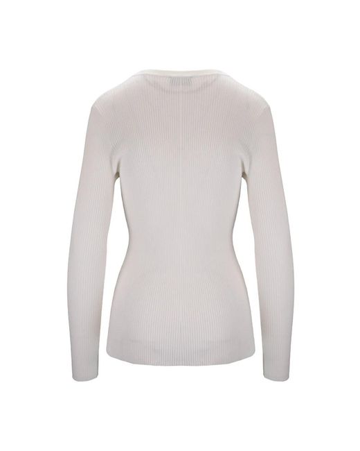 Elisabetta Franchi Gray V-Neck Knitwear