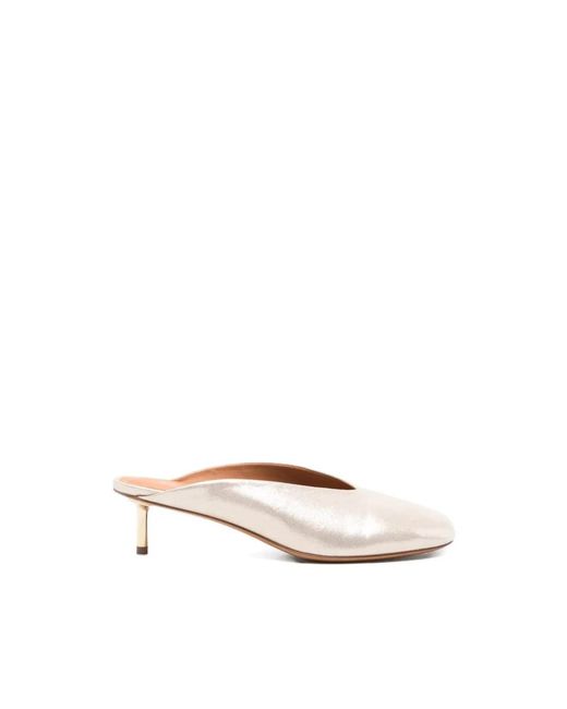 Forte_forte Natural Heeled Mules